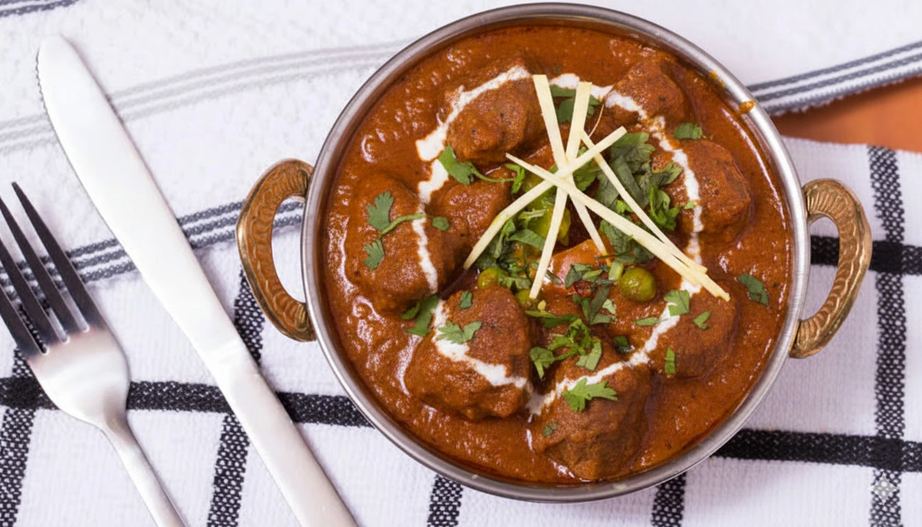 Lamb curry at Shahi Flames Indian restaurant Winnipeg - tender lamb with aromatic spices
